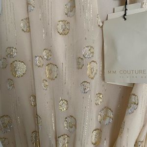 NWT Ivory Dress with Metallic Threading